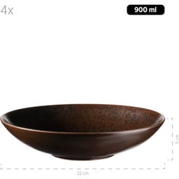 Metallic Bronze - Servizio da Tavola - 12 Pezzi - 1 set