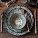 Carellia - Servizio da Tavola - 8 Pezzi, Grigio - 1 set