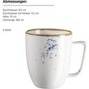 Pintar 16-teiliges Kombiservice, weiß/blau - 1 Set