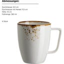 Pintar 16-teiliges Kombiservice, weiß/braun - 1 Set