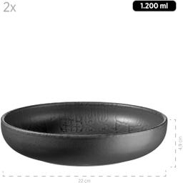 Traditional Tiles - Servizio da Tavola - 8 Pezzi, Nero - 1 set