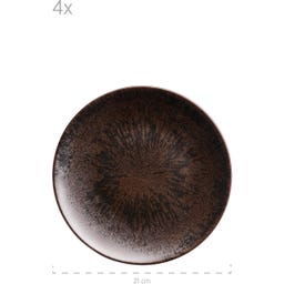 Metallic Bronze - Servizio da Tavola - 12 Pezzi - 1 set