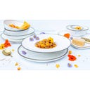 Pintar - Servizio Combinato - 16 Pezzi, Bianco/Blu - 1 set