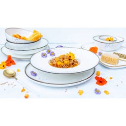 Pintar - Servizio Combinato - 16 Pezzi, Bianco/Blu - 1 set