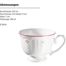 Mäser Lova 18-teiliges Kaffeeservice, weiß/rot - 1 Set