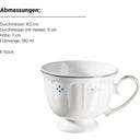 Lova 18-teiliges Kaffeeservice, weiß/blau - 1 Set