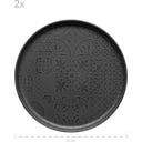 Traditional Tiles - Servizio da Tavola - 8 Pezzi, Nero - 1 set