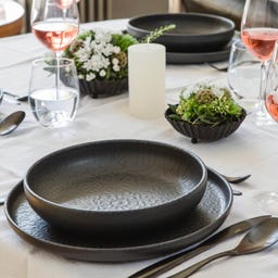 Traditional Tiles - Servizio da Tavola - 8 Pezzi, Nero - 1 set