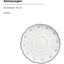 Lova 18-teiliges Kaffeeservice, weiß/blau - 1 Set