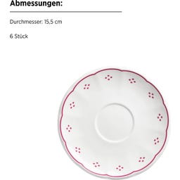 Mäser Lova 18-teiliges Kaffeeservice, weiß/rot - 1 Set