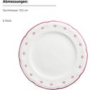 Mäser Lova 18-teiliges Kaffeeservice, weiß/rot - 1 Set