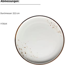 Pintar 16-teiliges Kombiservice, weiß/braun - 1 Set