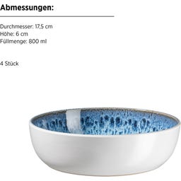 Mäser Malea Kombiservice, 16-teilig blau - 1 Set