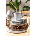 Mabella - Set Servizio Vintage - 20 Pezzi, Grigio/Marrone - 1 set