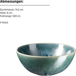 Carellia - Servizio Colazione - 12 Pezzi, Blu - 1 set