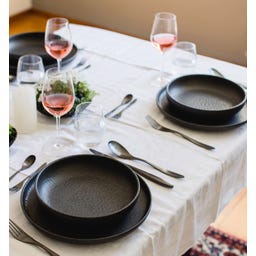 Traditional Tiles - Servizio da Tavola - 8 Pezzi, Nero - 1 set