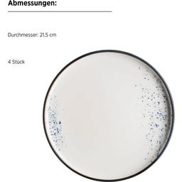 Pintar 16-teiliges Kombiservice, weiß/blau - 1 Set
