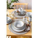 Mabella - Set Servizio Vintage - 20 Pezzi, Grigio/Marrone - 1 set