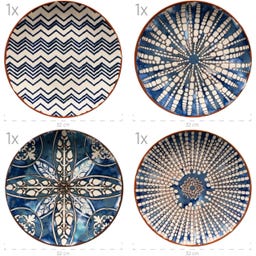 Mäser Iberico Blue 4er-Set Platzteller - 1 Set