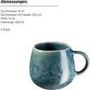 Carellia - Servizio Colazione - 12 Pezzi, Blu - 1 set