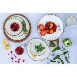 Pintar - Servizio Combinato - 16 Pezzi, Bianco/Blu - 1 set