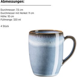 Mäser Smoky's Frühstückset, 12-teilig blau - 1 Set
