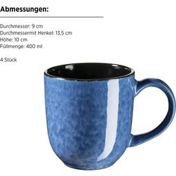 Mäser Filippa 16-teiliges Tafelservice, blau - 1 Set