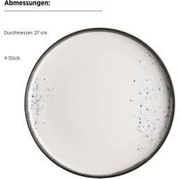 Pintar 16-teiliges Kombiservice, weiß/blau - 1 Set