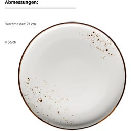 Pintar 16-teiliges Kombiservice, weiß/braun - 1 Set