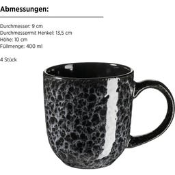 Filippa 16-teiliges Tafelservice, schwarz - 1 Set