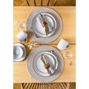 Mabella - Set Servizio Vintage - 20 Pezzi, Grigio/Marrone - 1 set