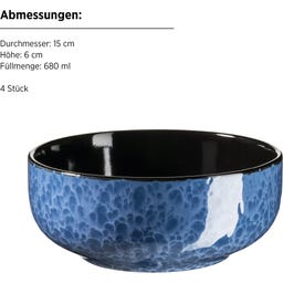 Mäser Filippa 16-teiliges Tafelservice, blau - 1 Set