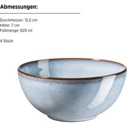 Mäser Smoky's Frühstückset, 12-teilig blau - 1 Set