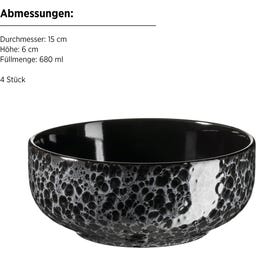 Filippa 16-teiliges Tafelservice, schwarz - 1 Set