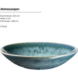 Carellia - Servizio da Tavola - 8 Pezzi, Blu - 1 set