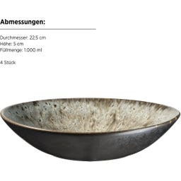 Carellia - Servizio da Tavola - 8 Pezzi, Grigio - 1 set