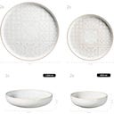 Traditional Tiles - Servizio da Tavola - 8 Pezzi, Bianco - 1 set