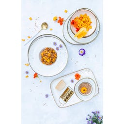 Pintar - Servizio Combinato - 16 Pezzi, Bianco/Blu - 1 set