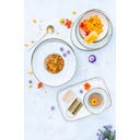 Pintar - Servizio Combinato - 16 Pezzi, Bianco/Marrone - 1 set