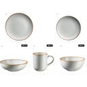 Mabella - Set Servizio Vintage - 20 Pezzi, Grigio/Marrone - 1 set