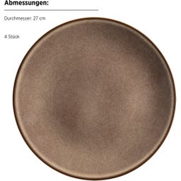 Mäser Smoky's Tafelservice, 8-teilig braun - 1 Set