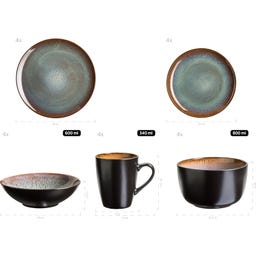 Teona - Servizio Combinato - 20 Pezzi, Verde - 1 set