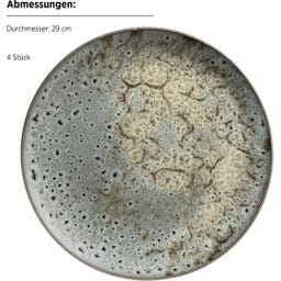 Carellia - Servizio da Tavola - 8 Pezzi, Grigio - 1 set