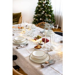 Pintar - Servizio Combinato - 16 Pezzi, Bianco/Blu - 1 set