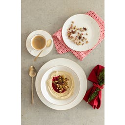 Felise 18-teiliges Kaffeegeschirr, weiß mit Goldrand - 1 Set