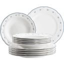 Mäser Lova 12-teiliges Tafelservice, weiß/blau - 1 Set