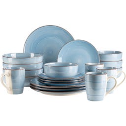 Valmera 20-teiliges Speisegeschirr, hellblau - 1 Set