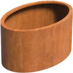 Pflanzgefäß Ellipse aus Cortenstahl - Ohne Boden - 120 x 80 x 60 cm