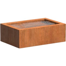 Teichgefäß aus Cortenstahl 120 x 80 x 40 cm - 1 Stk
