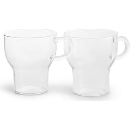 sagaform Glass Cups - Clear - Set of 2 - Large